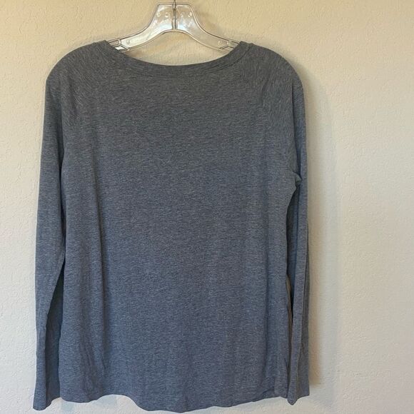Gilligan & Omalley Grey Long Sleeve PJ Top - Picture 5 of 5